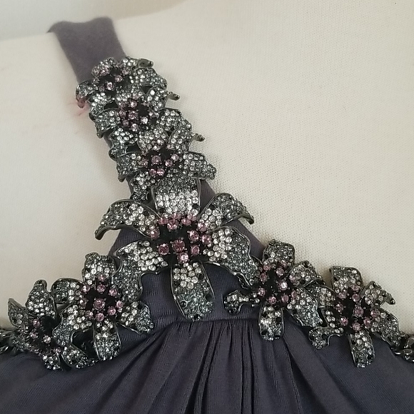 Sky Steel Gray Floral Dress - Picture 2 of 6